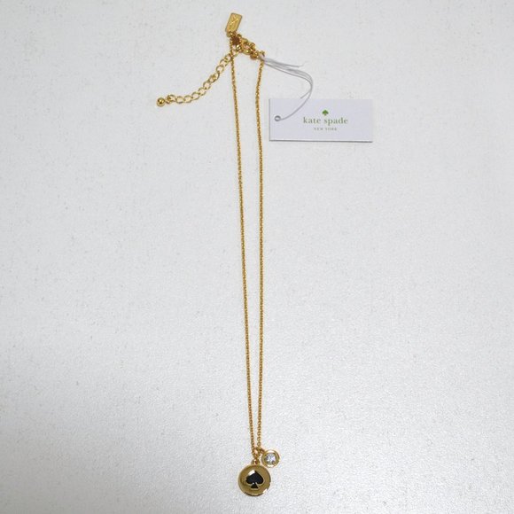 Kate Spade Spot the Spade Gold Charm Pendant Necklace - Picture 1 of 3